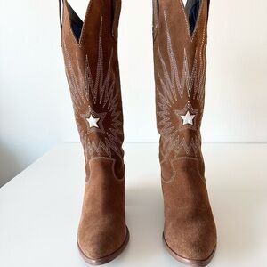 Dingo 1969 Whiskey Suede "Star is Born" Western Boots - Size 8M - EUC